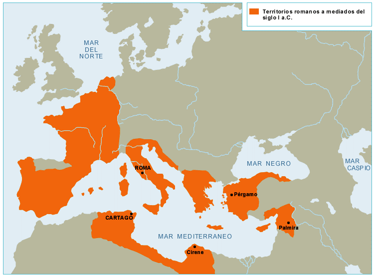 3. expansion de Roma en el siglo I a.C.